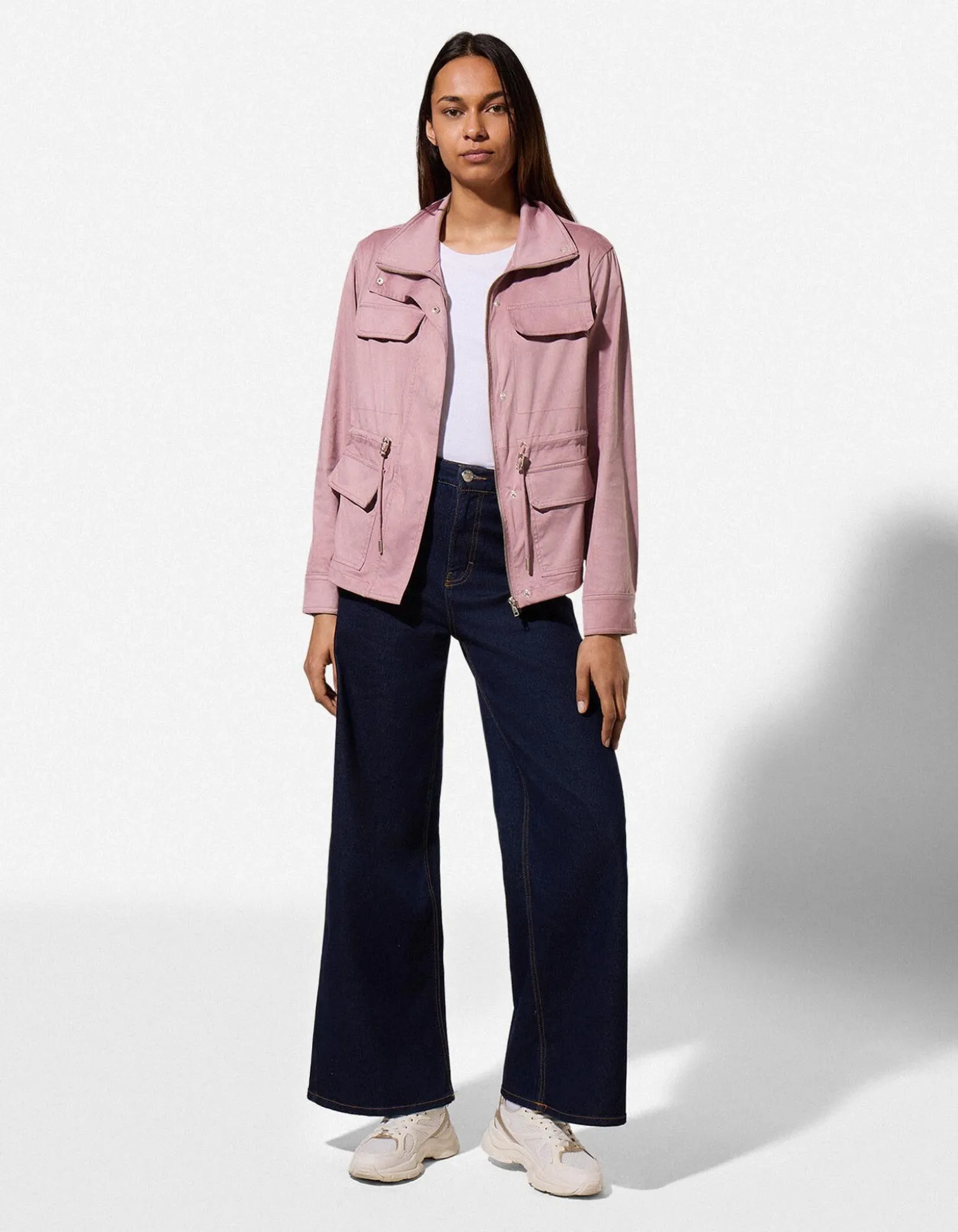 Jacke - Kunstleder - rosa