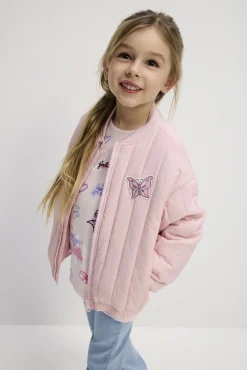 Jacke - Stickereien - rosa