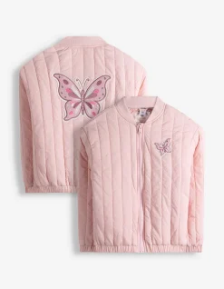 Jacke - Stickereien - rosa