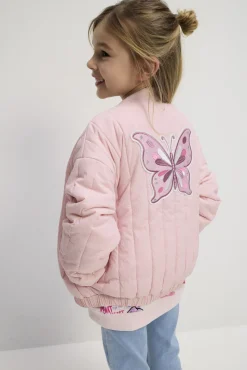 Jacke - Stickereien - rosa