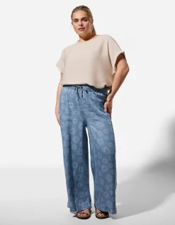 Jeans - Allover-Muster - blau