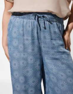 Jeans - Allover-Muster - blau