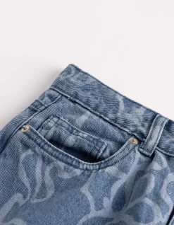Jeans - Allover-Muster - blau