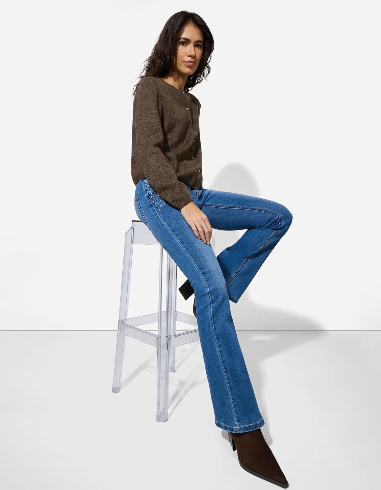 Jeans - Bootcut Fit - blau