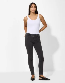 Jeans - einfarbig - grau