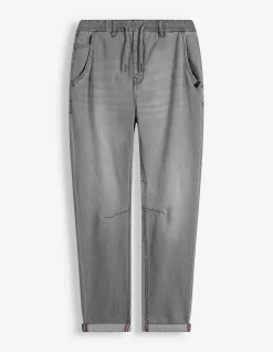 Jeans - Elastischer Bund - grau