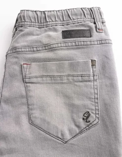 Jeans - Elastischer Bund - grau