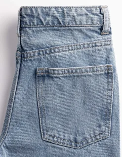 Jeans - Häkelspitze - hellblau