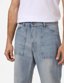 Jeans - Loose Fit - blau