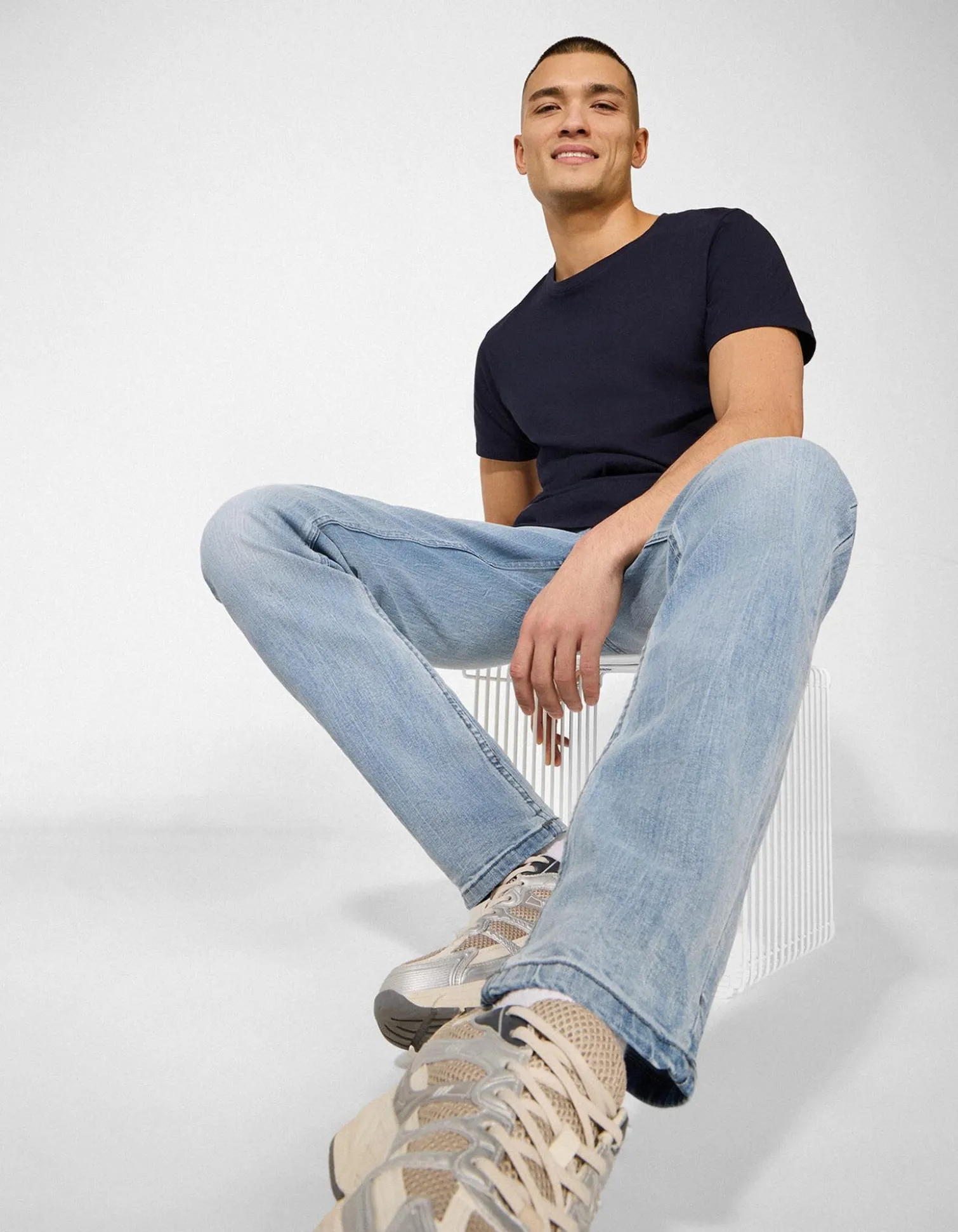 Jeans - Modern Straight Fit - hellblau