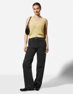 Jeans - Straight Fit - schwarz