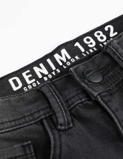 Jeans - Used-Look - schwarz