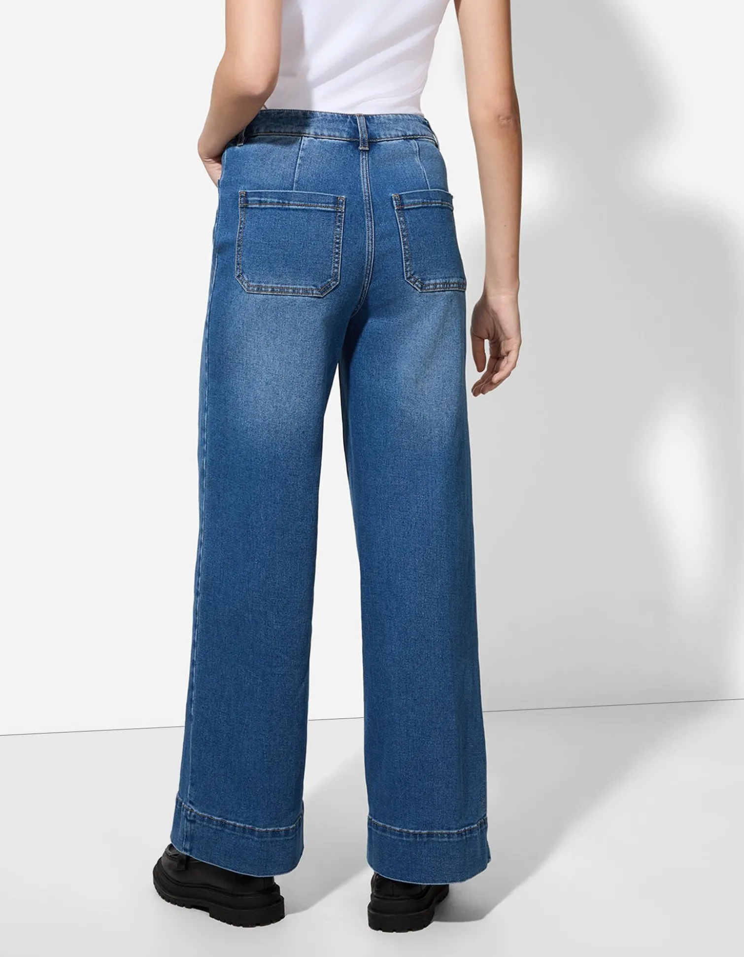 Jeans - Wide Fit - blau