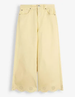 Jeans - Wide Fit - hellgelb