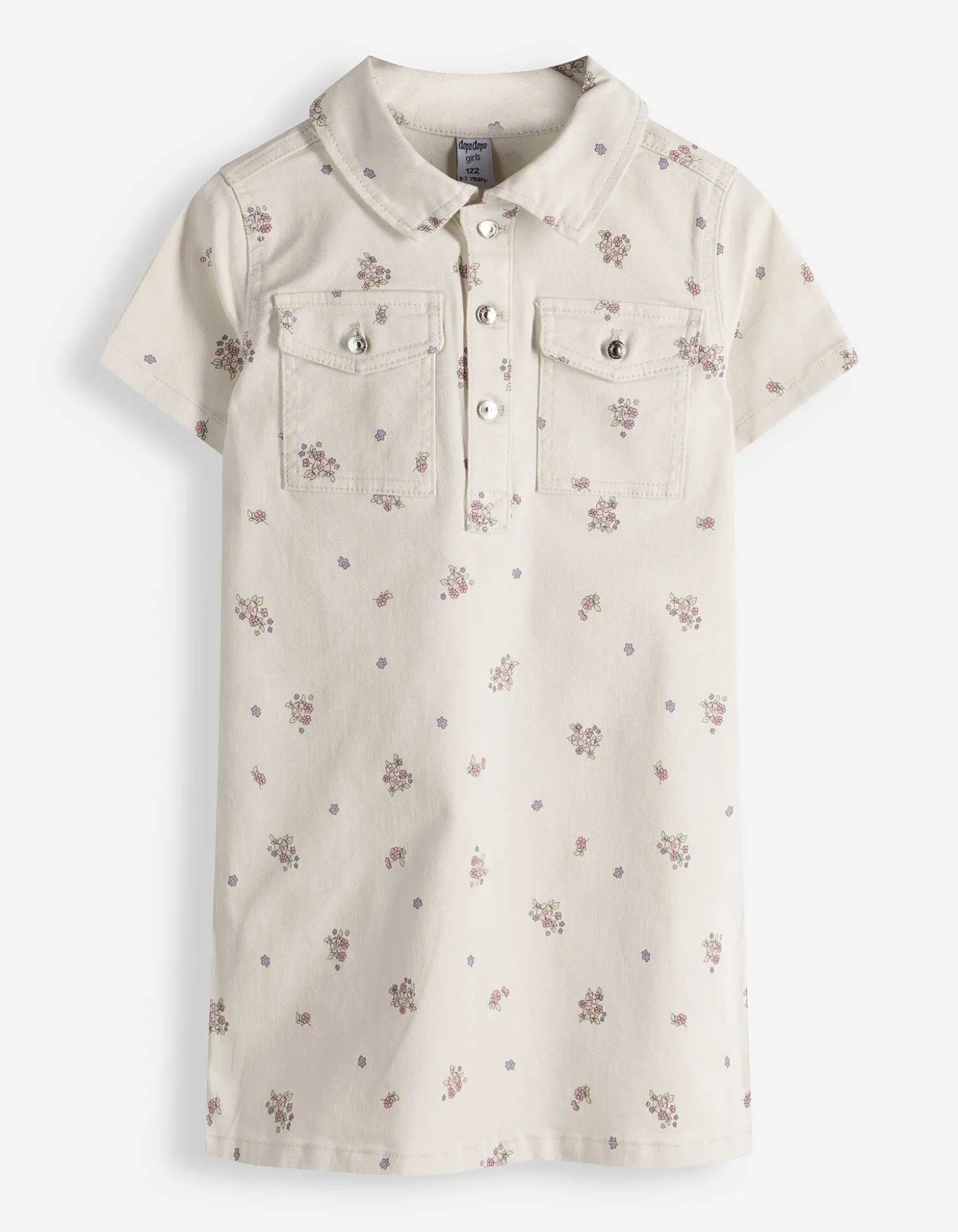 Jeanskleid - Twill - weiß