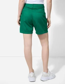 Jeansshorts - Baumwoll-Mix - dunkelgrün