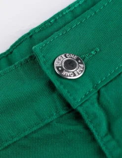 Jeansshorts - Baumwoll-Mix - dunkelgrün