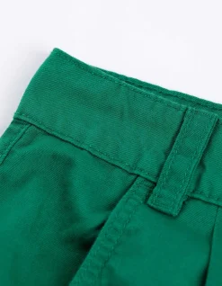 Jeansshorts - Baumwoll-Mix - dunkelgrün