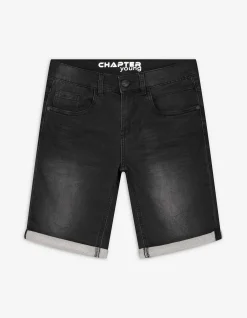 Jeansshorts - black denim - schwarz