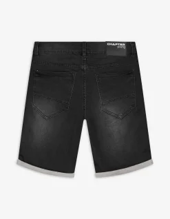 Jeansshorts - black denim - schwarz