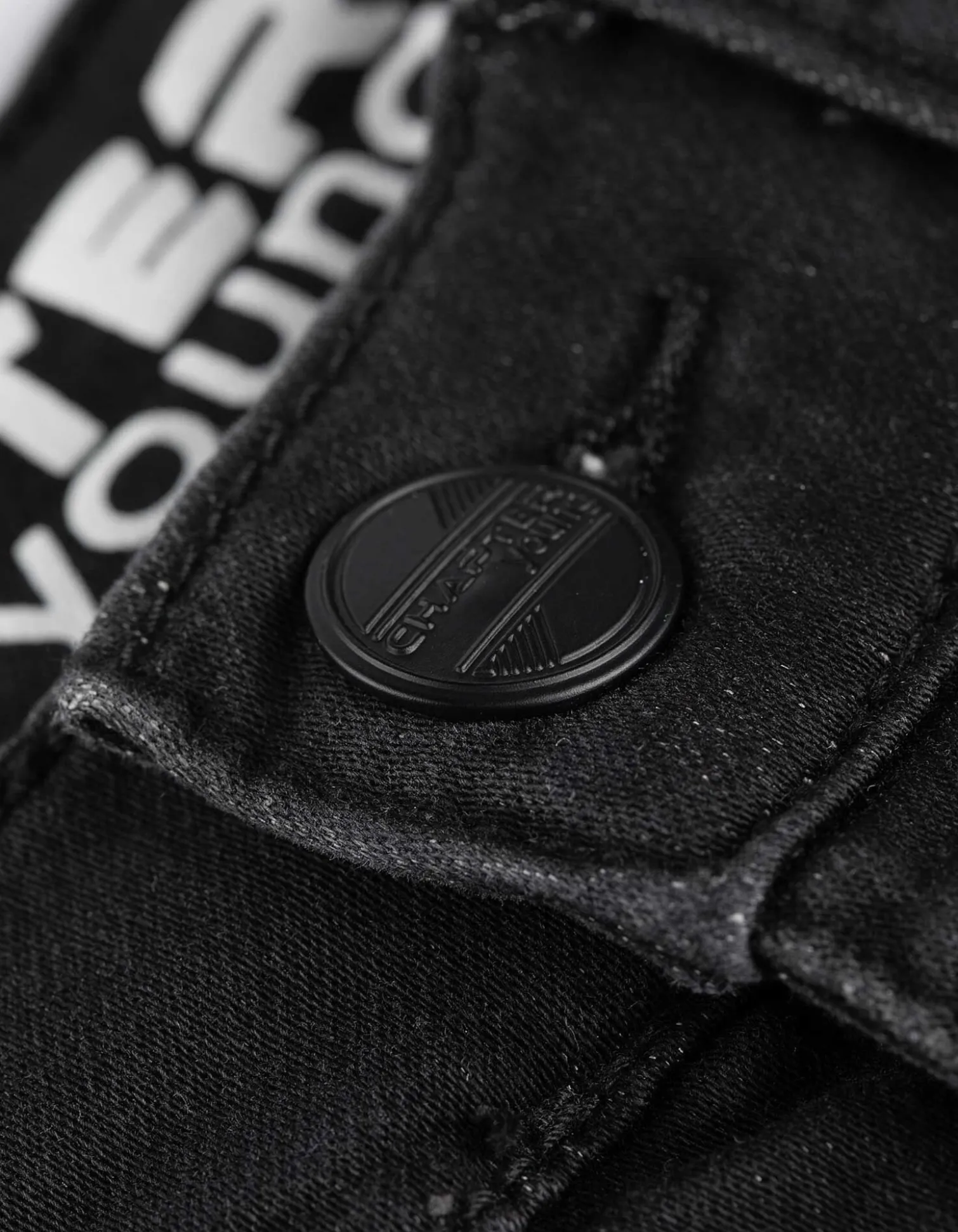 Jeansshorts - black denim - schwarz