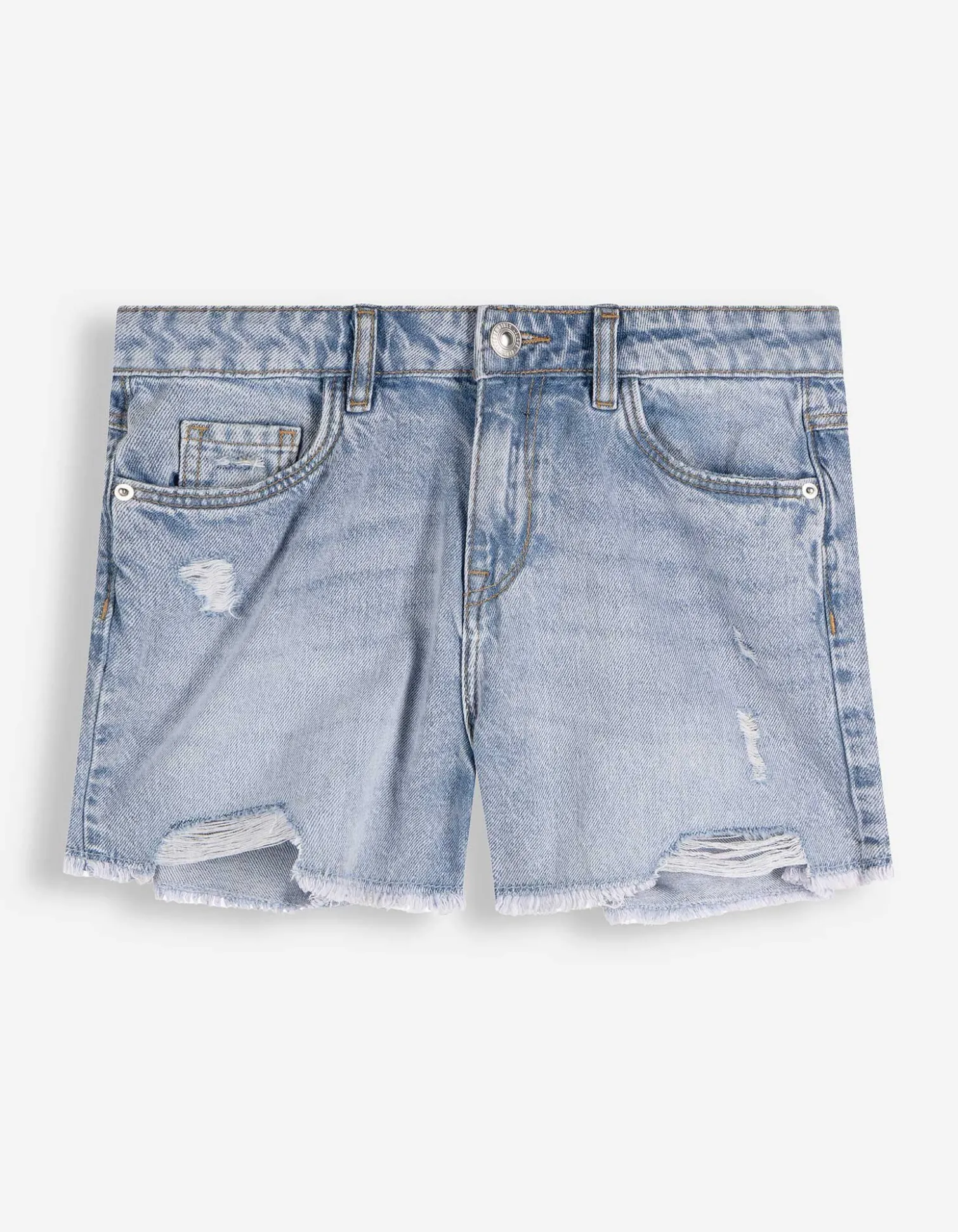 Jeansshorts - Destroyed - blau