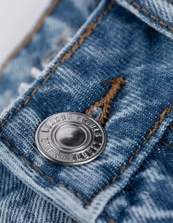 Jeansshorts - Destroyed - blau