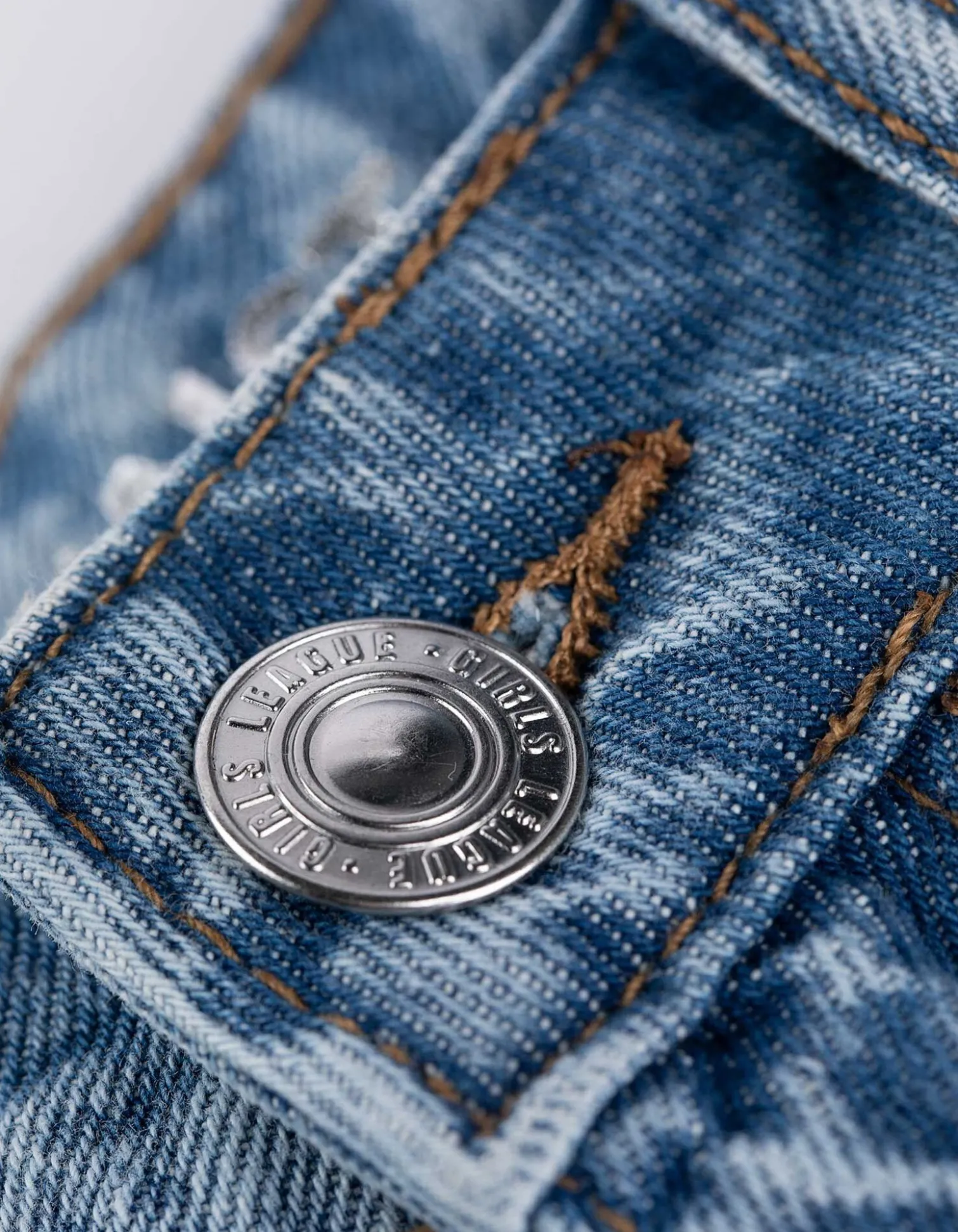 Jeansshorts - Destroyed - blau