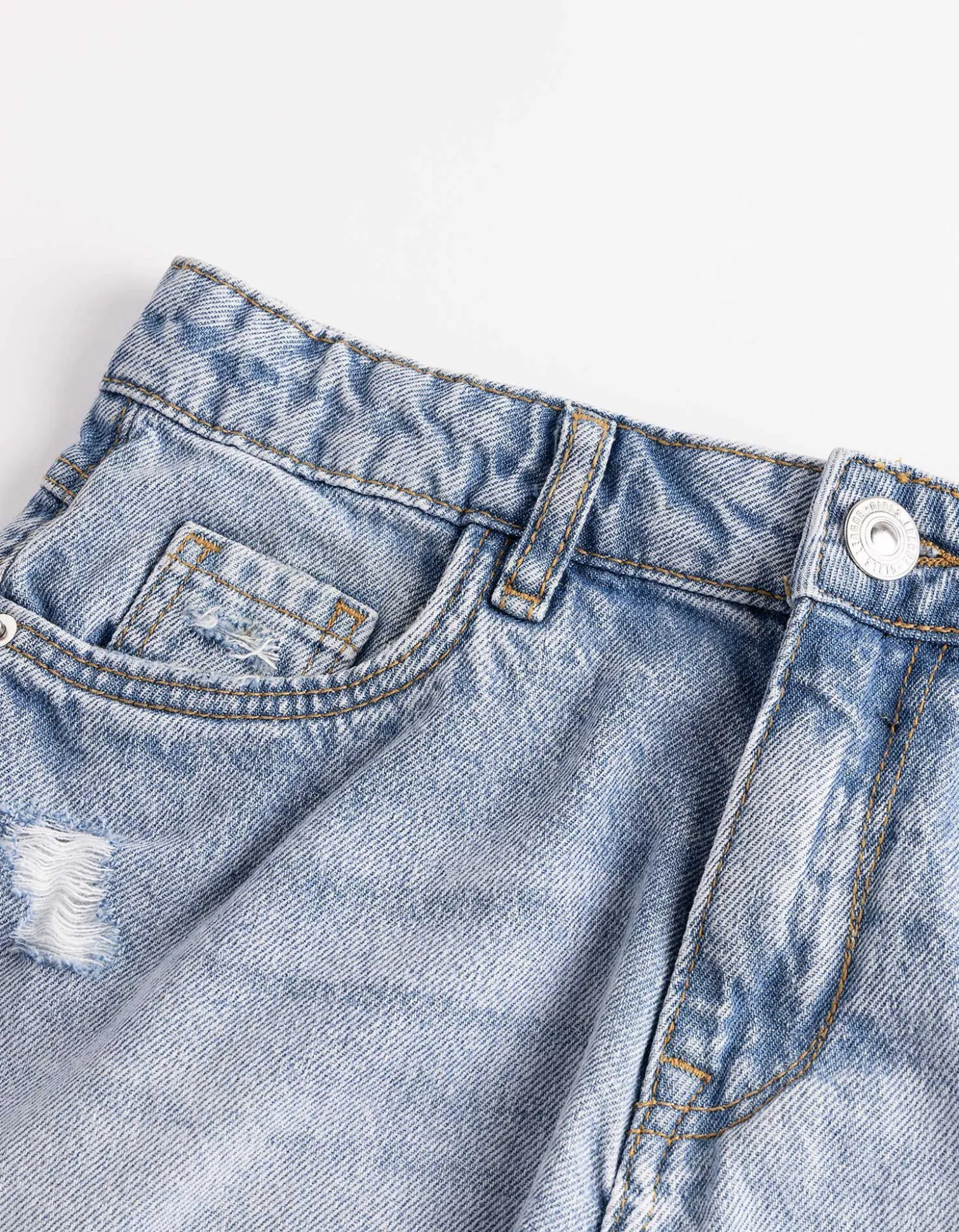 Jeansshorts - Destroyed - blau