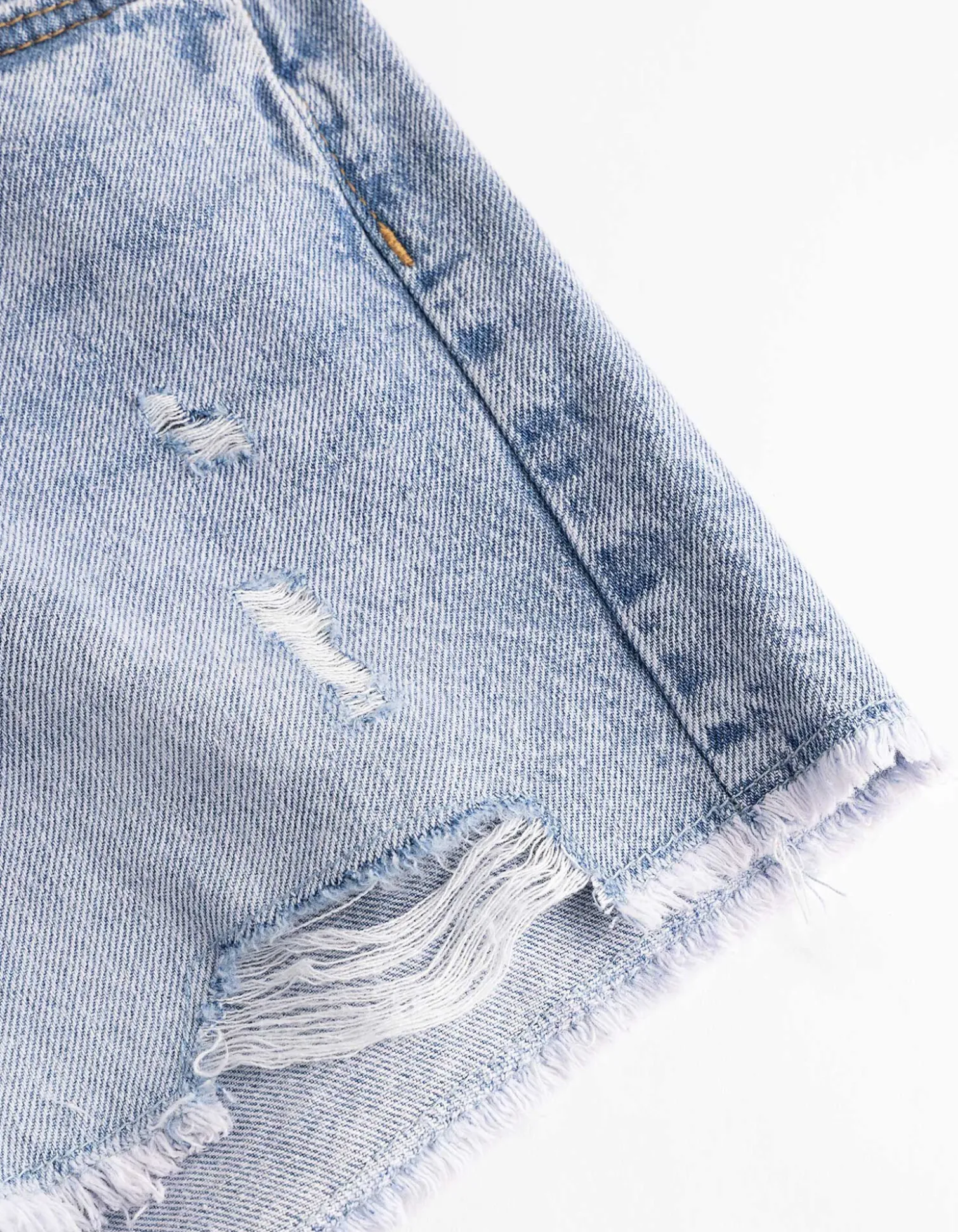 Jeansshorts - Destroyed - blau