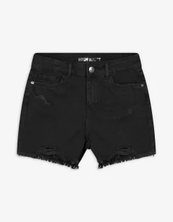 Jeansshorts - Destroyed - schwarz