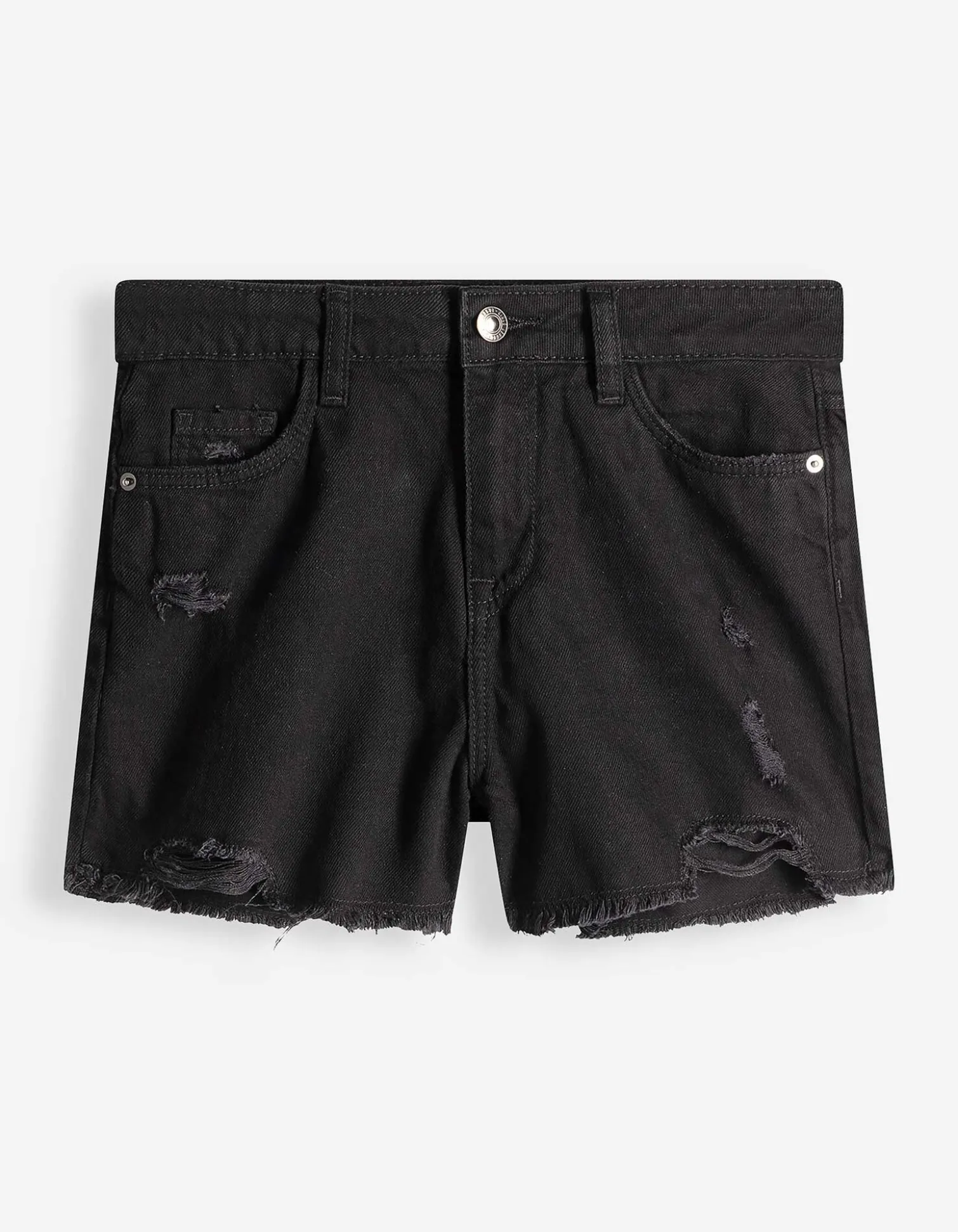 Jeansshorts - Destroyed - schwarz
