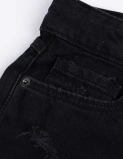 Jeansshorts - Destroyed - schwarz