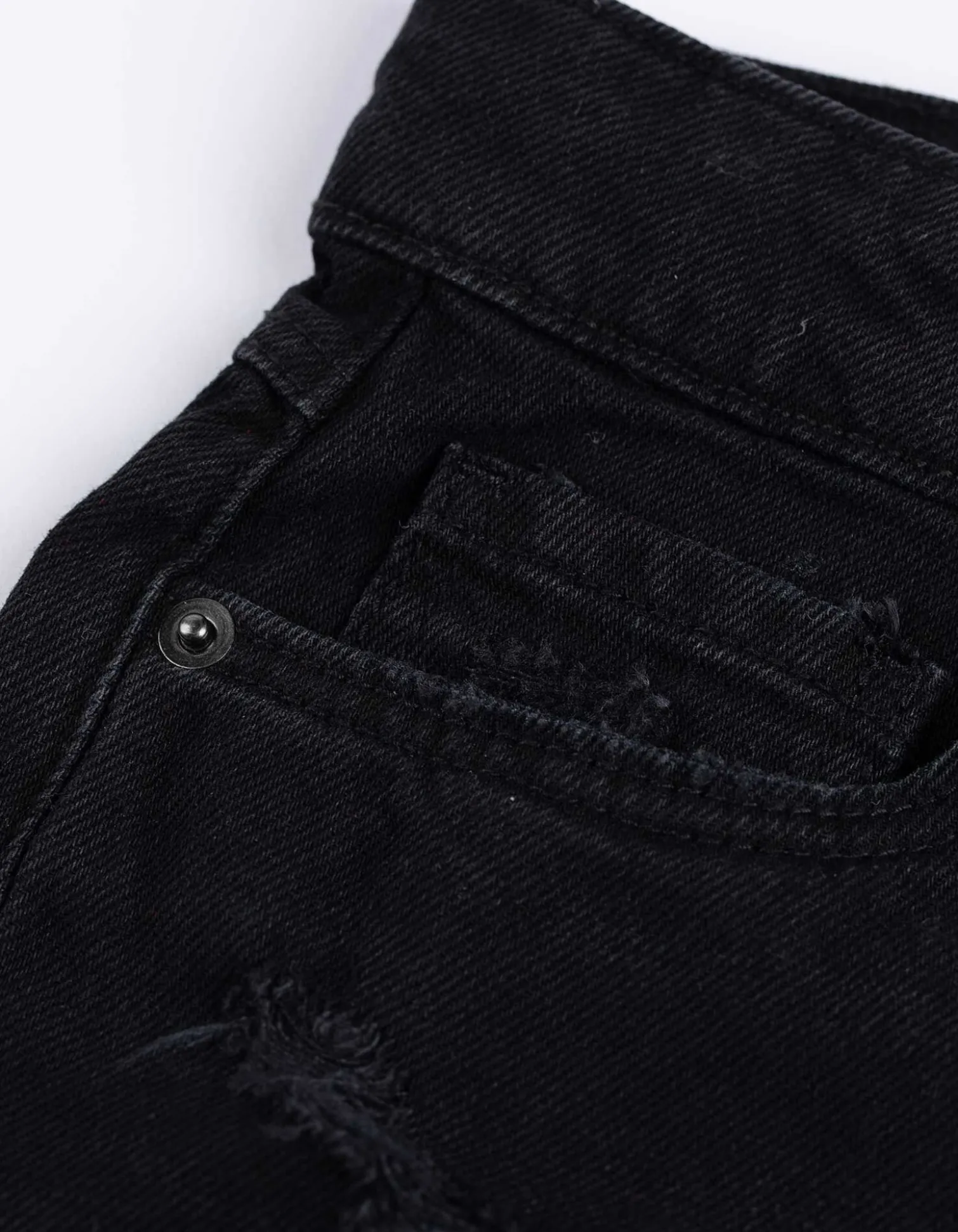 Jeansshorts - Destroyed - schwarz