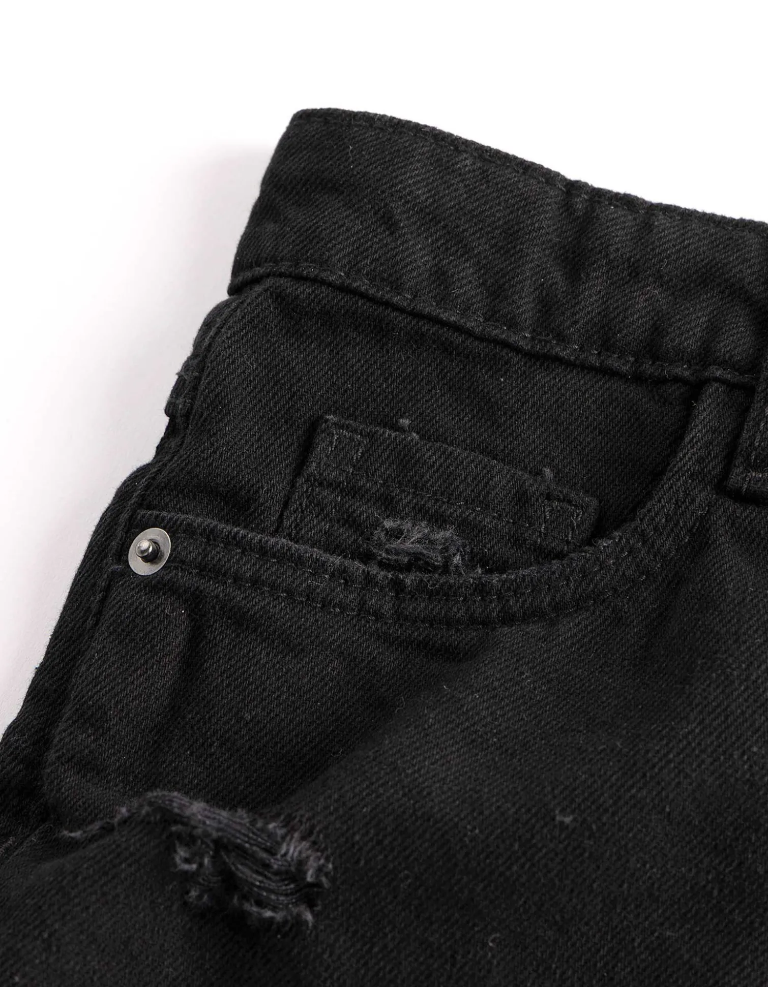 Jeansshorts - Destroyed - schwarz