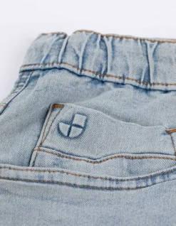 Jeansshorts - Jogger Fit - hellblau