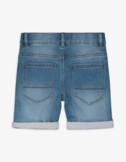 Jeansshorts - Regulierbarer Saum - hellblau