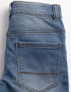 Jeansshorts - Regulierbarer Saum - hellblau