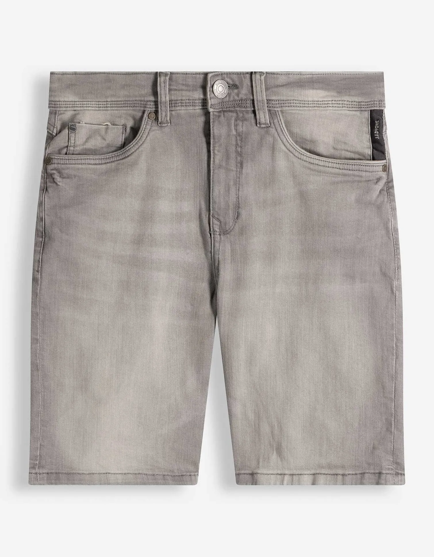 Jeansshorts - Wascheffekte - grau