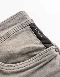 Jeansshorts - Wascheffekte - grau