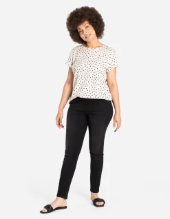 Jeggings - Gürtelschlaufen - schwarz