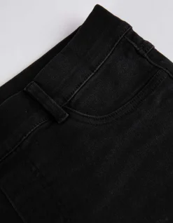 Jeggings - Gürtelschlaufen - schwarz