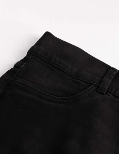 Jeggings - Gürtelschlaufen - schwarz