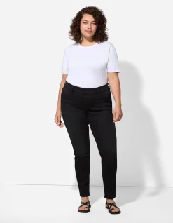 Jeggings - Gürtelschlaufen - schwarz