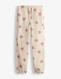 Jogginghose - Allover-Muster - beige