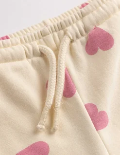 Jogginghose - Allover-Muster - beige