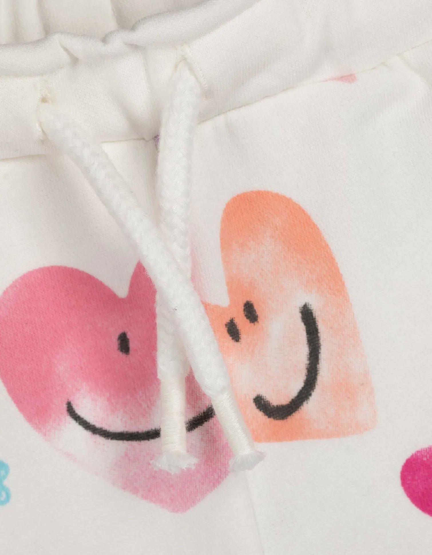 Jogginghose - Allover-Print - weiß
