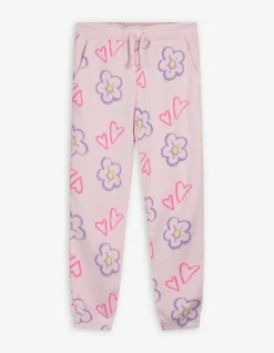 Jogginghose - Allover-Print - rosa