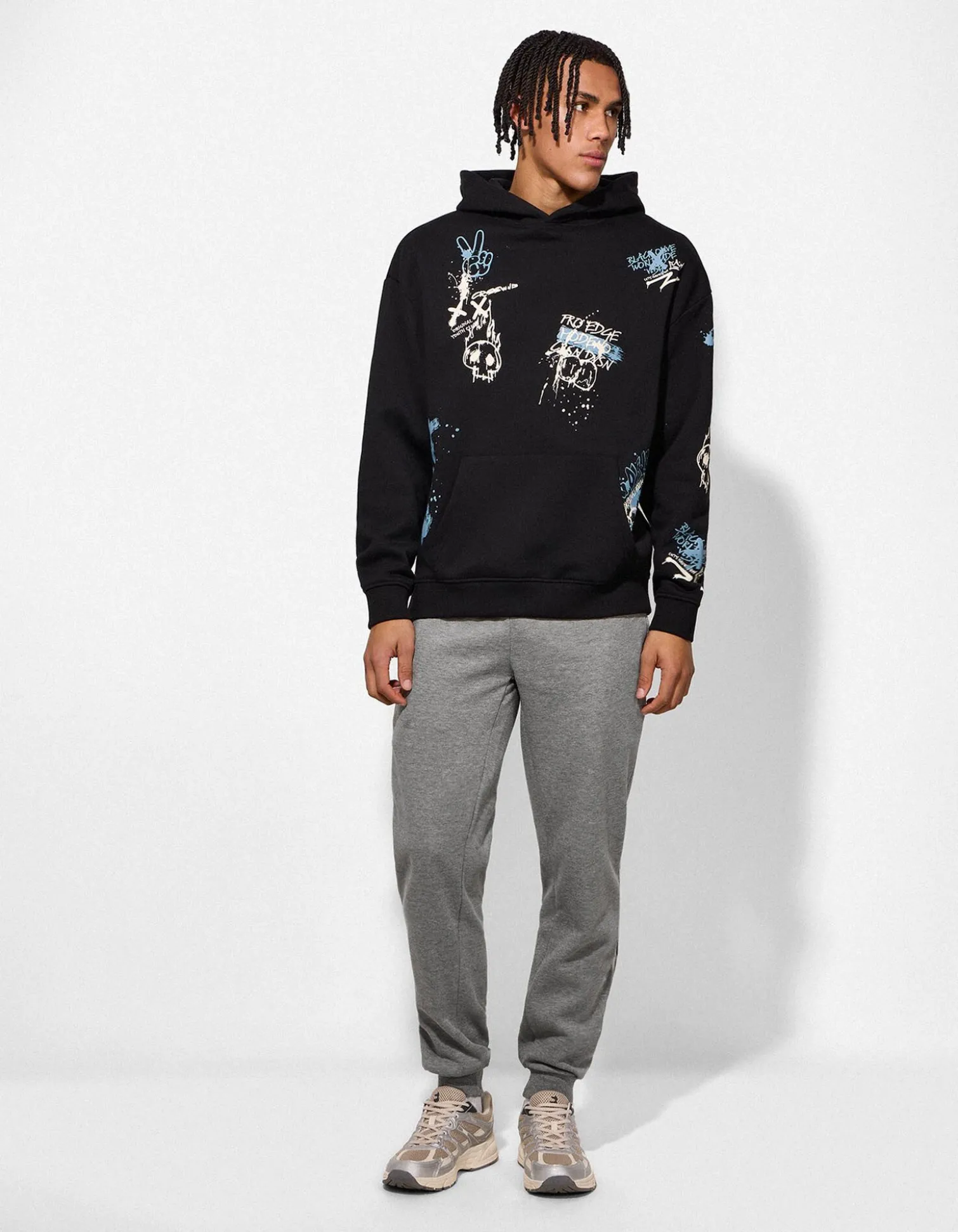 Jogginghose - Jogger Fit - hellgrau