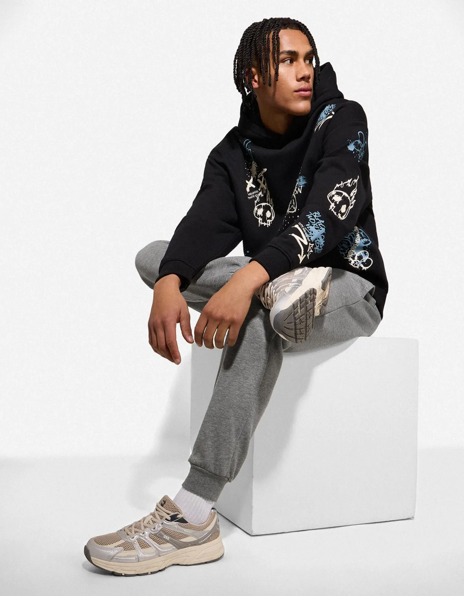 Jogginghose - Jogger Fit - hellgrau